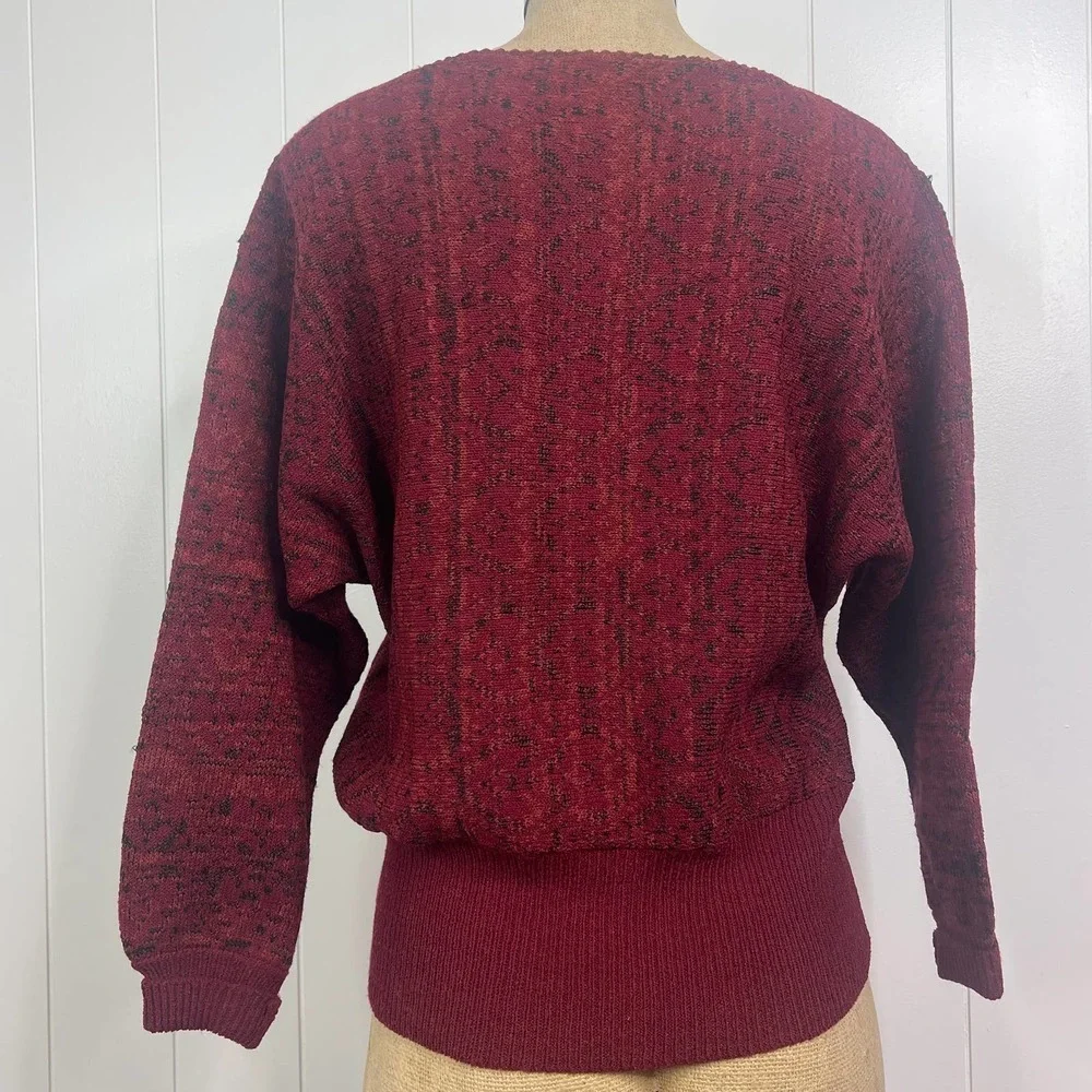 Vintage 80's Janet Maffei Dolman Sleeve Boho Sweater SZ 12‎